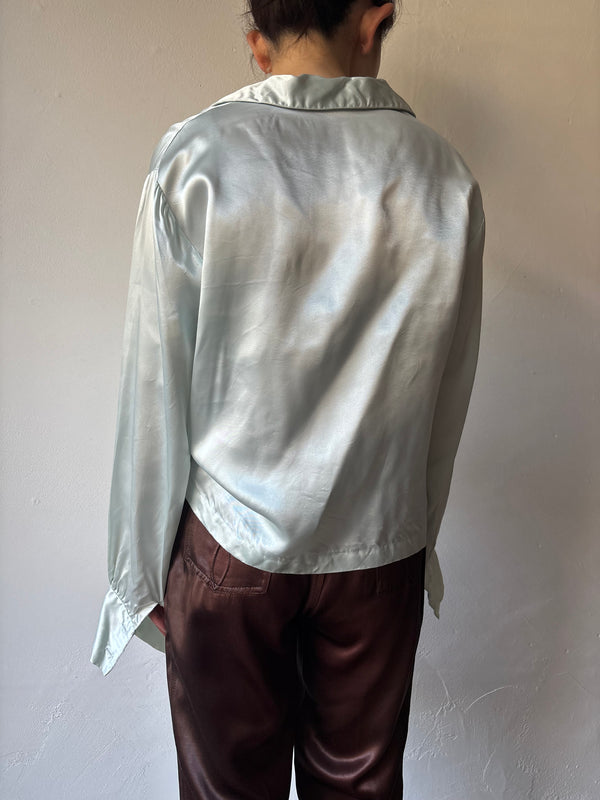 80's Jeweled Button Blouse.