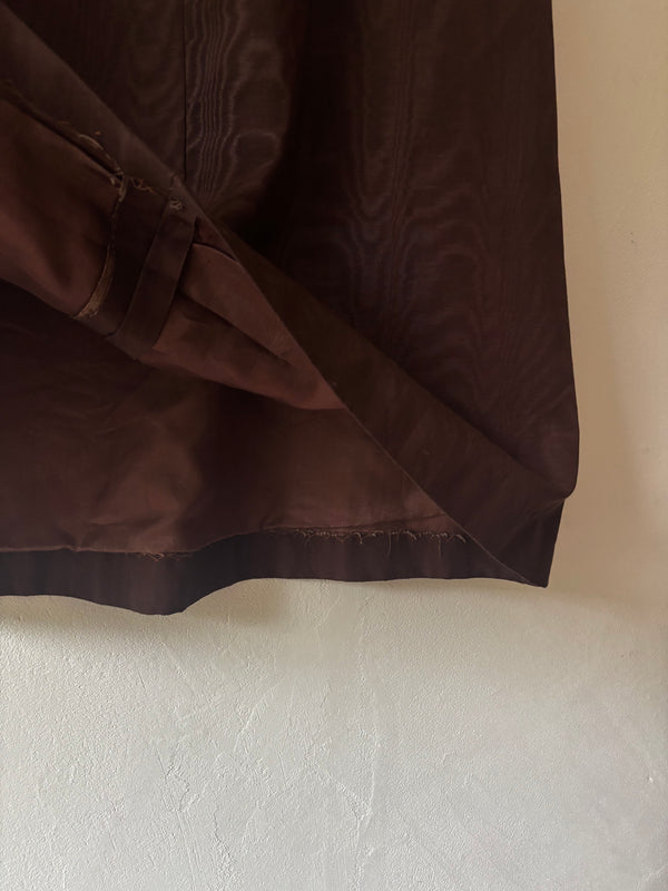 Moire Pattern Brown Maxi Skirt.