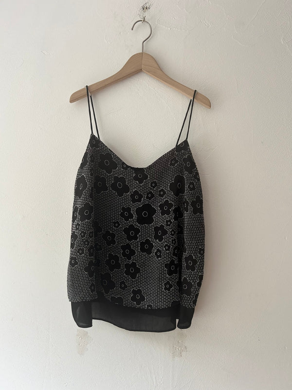 Flower print blouse.