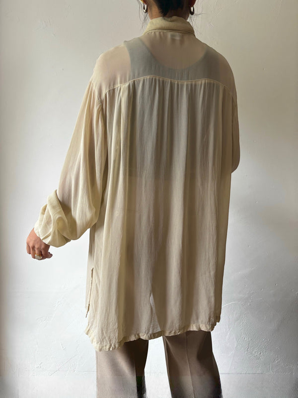 Over Sized Sheer Blouse.