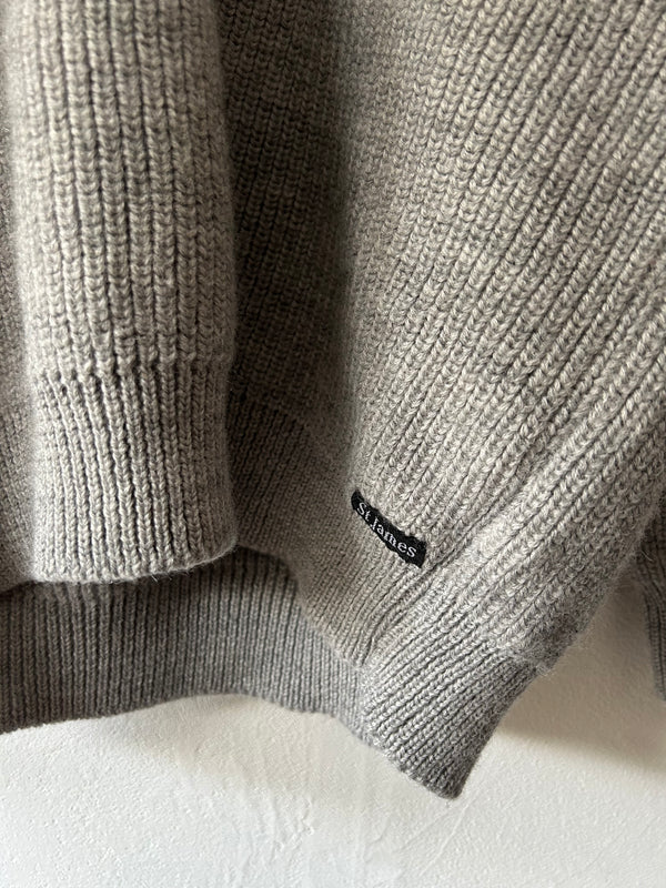 Saint James heather grey knit.