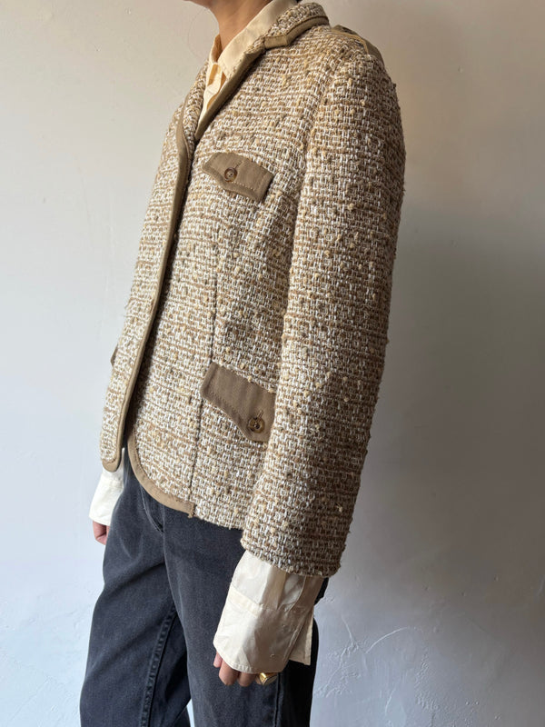 MIUMIU Beige tweed jacket.