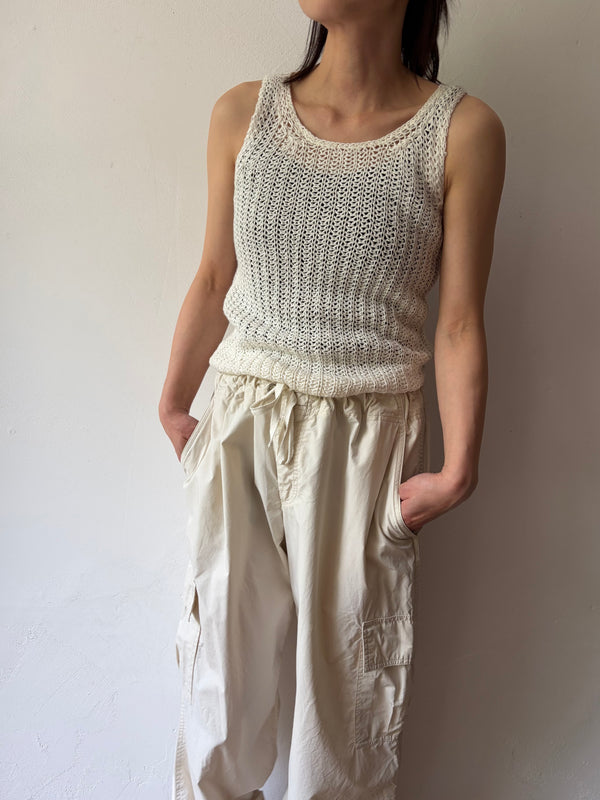 White Ramie Cotton Top
