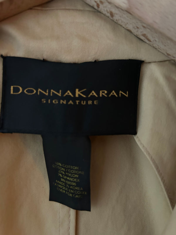 DONN AKARAN trench coat.