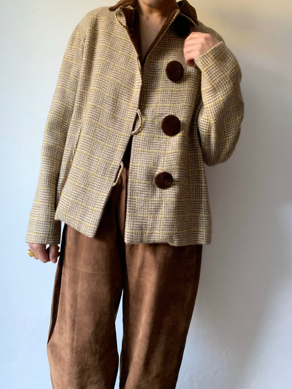 60'-70's Velor Collar Jacket