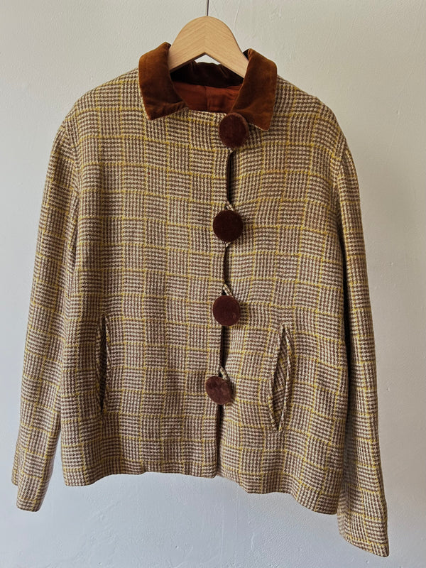 60'-70's Velor Collar Jacket