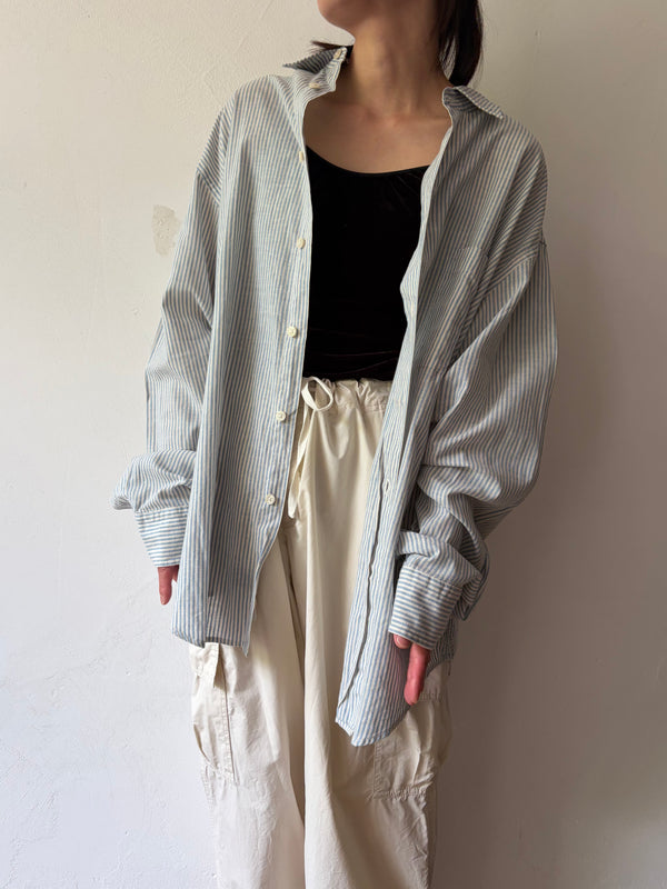 DKNY Cotton Linen Striped Shirt