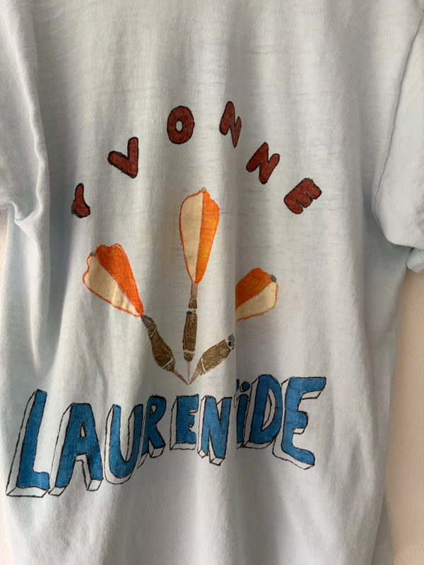 70's Yvonne's Hand Painted Darts Tee.