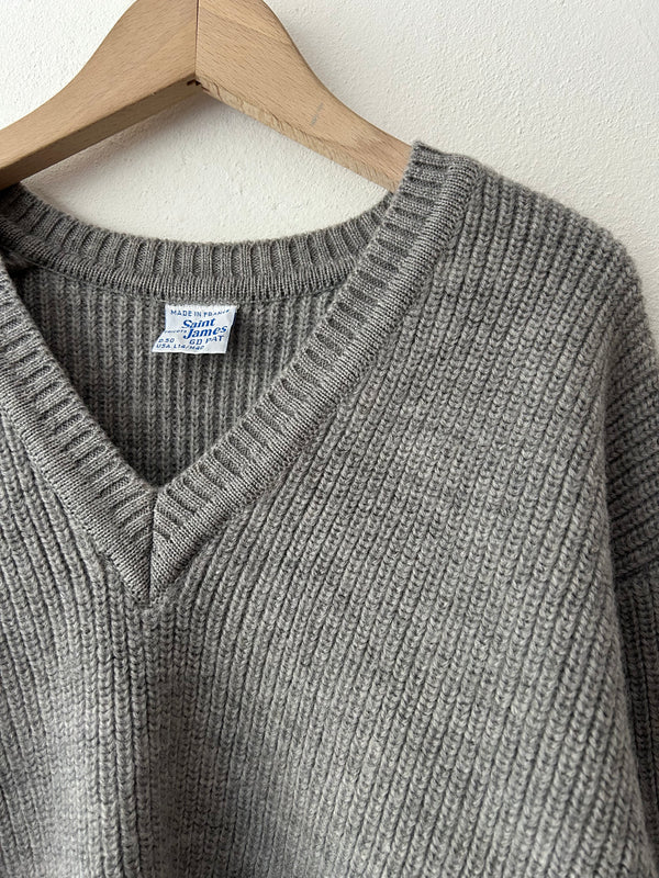 Saint James heather grey knit.