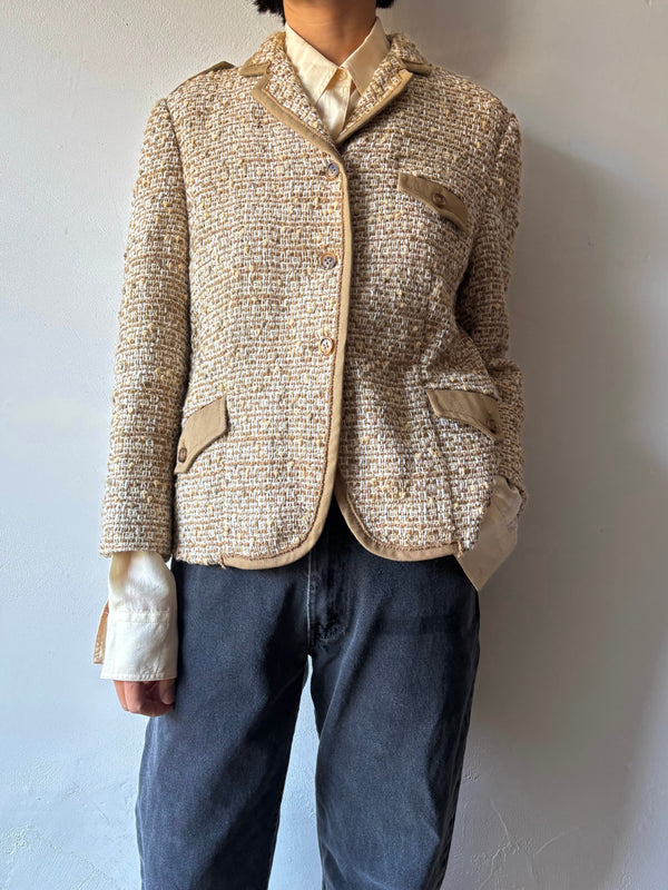 MIUMIU Beige tweed jacket.