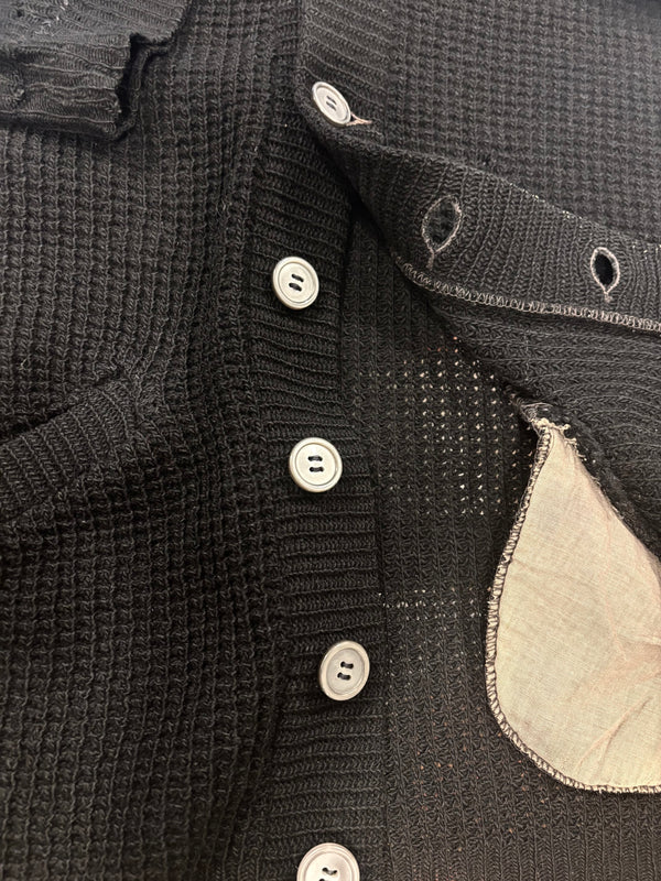 60's Black Knit Cardigan