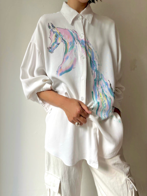 White Horse Blouse