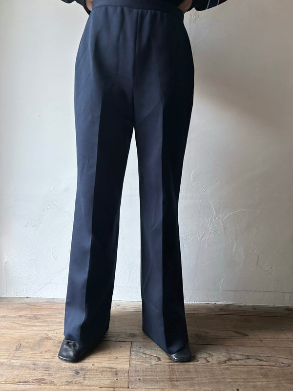 70's navy jersey pants