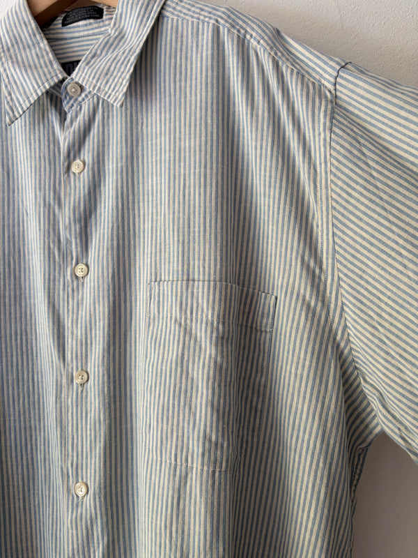 DKNY Cotton Linen Striped Shirt