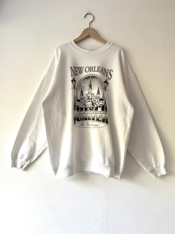 90's New Orleans White Sweat.