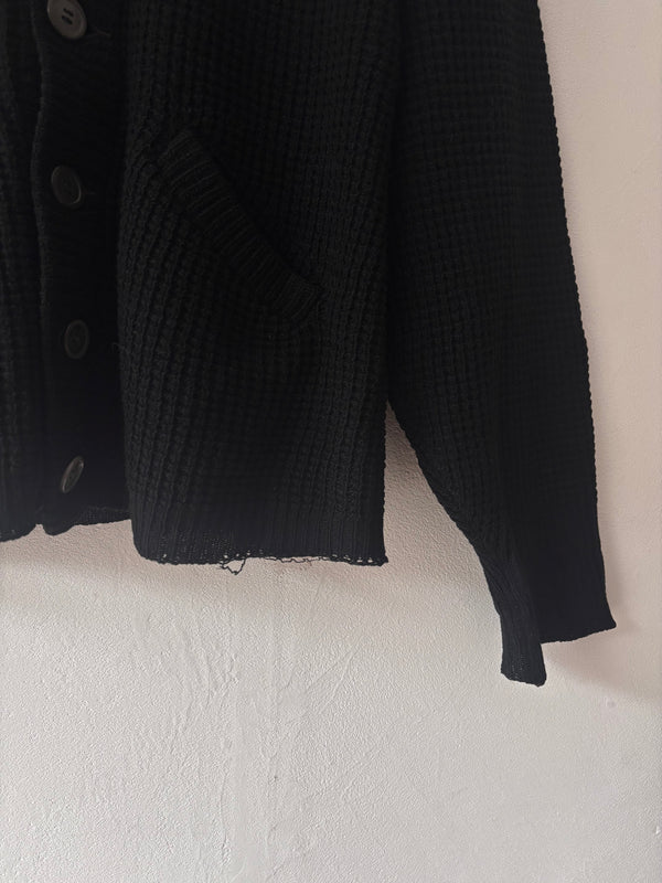 60's Black Knit Cardigan