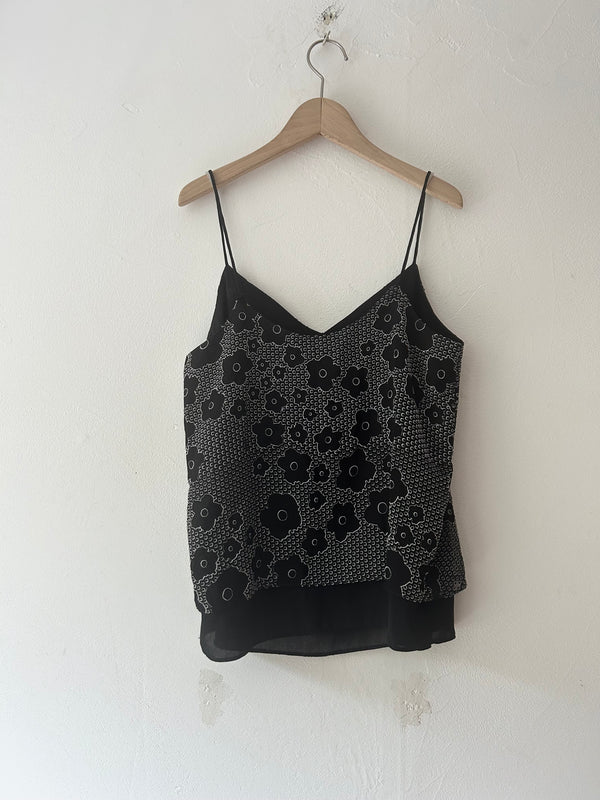 Flower print blouse.