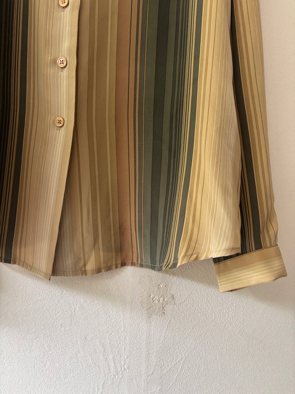 jones new york striped silk shirt.
