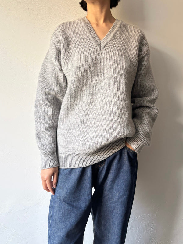 Saint James heather grey knit.