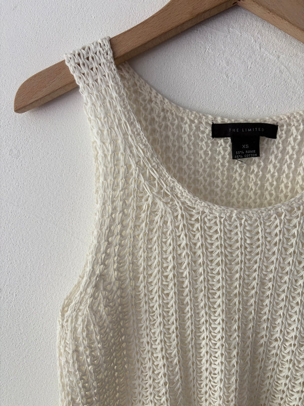 White Ramie Cotton Top