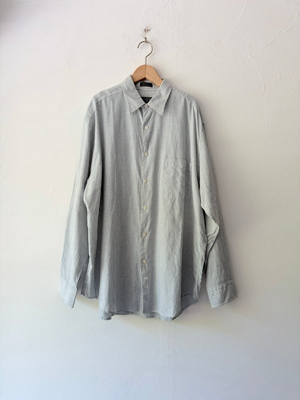DKNY Cotton Linen Striped Shirt