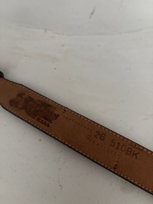 Vintage Black×White Leather Belt.