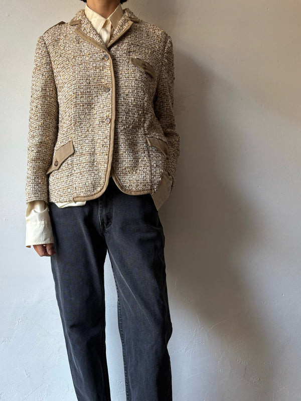 MIUMIU Beige tweed jacket.