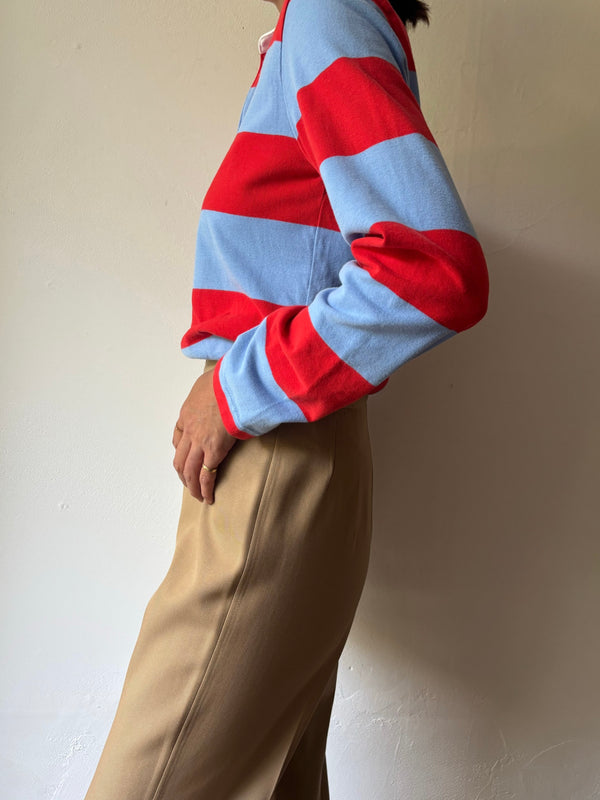 J Crew Border Long Sleeve Top