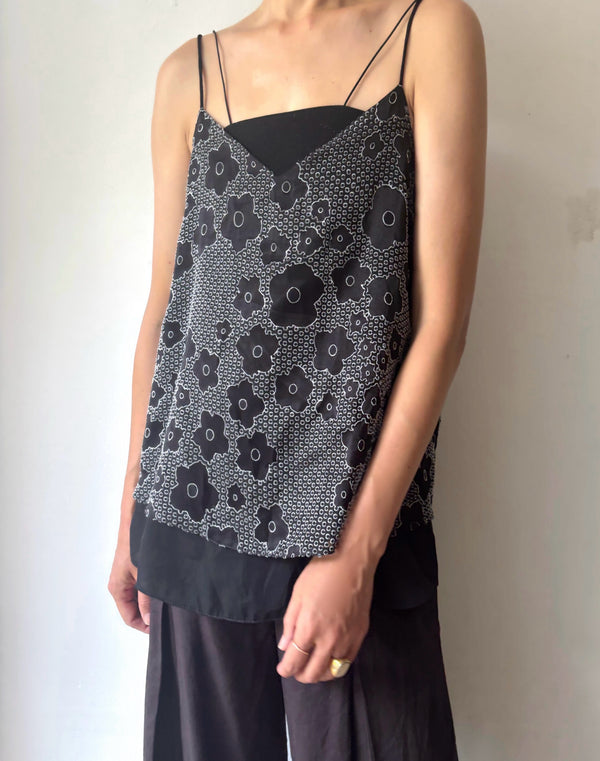 Flower print blouse.