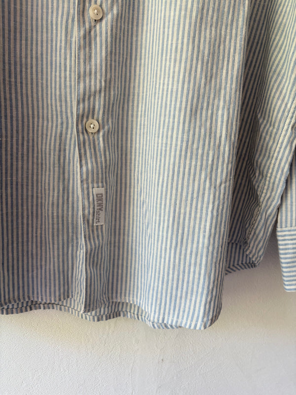 DKNY Cotton Linen Striped Shirt