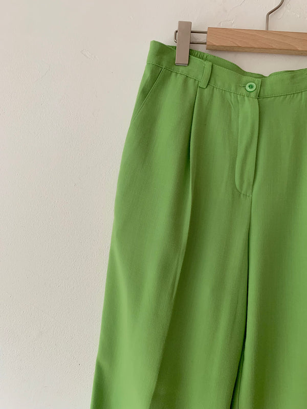 80's bright green pants.