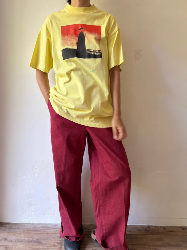 90' light house yellow tee.
