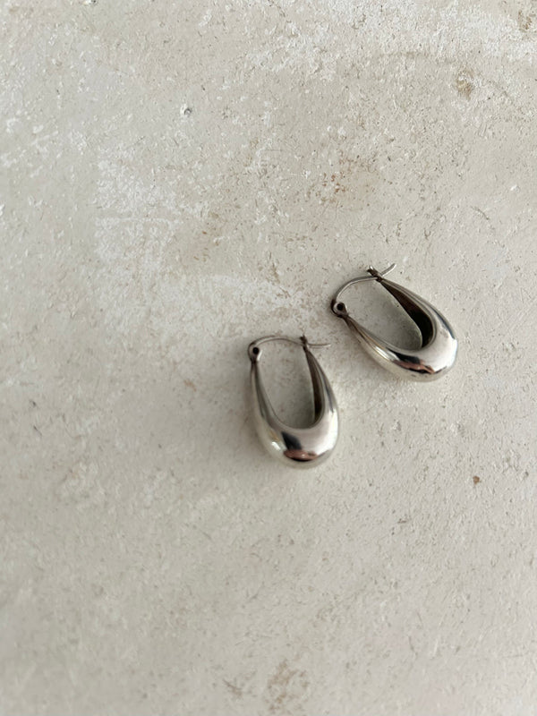 Vintage silver hoop earrings.