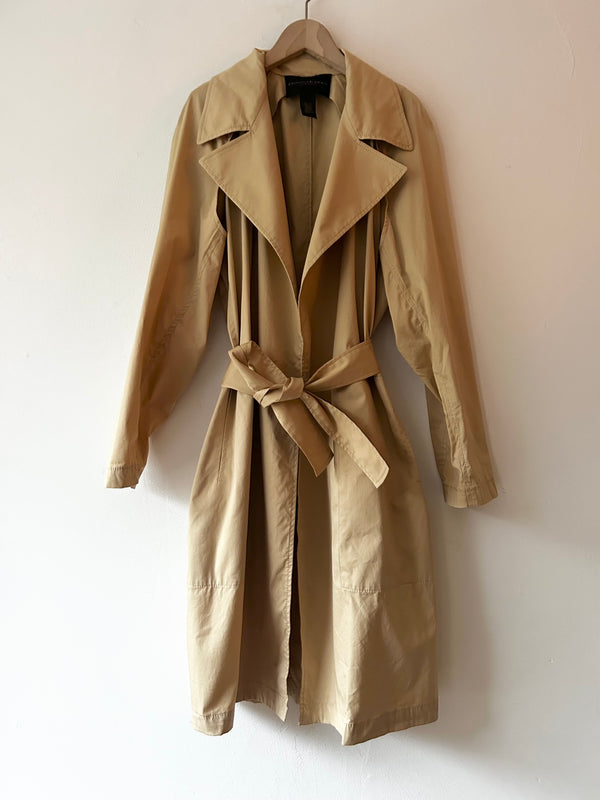 DONN AKARAN trench coat.
