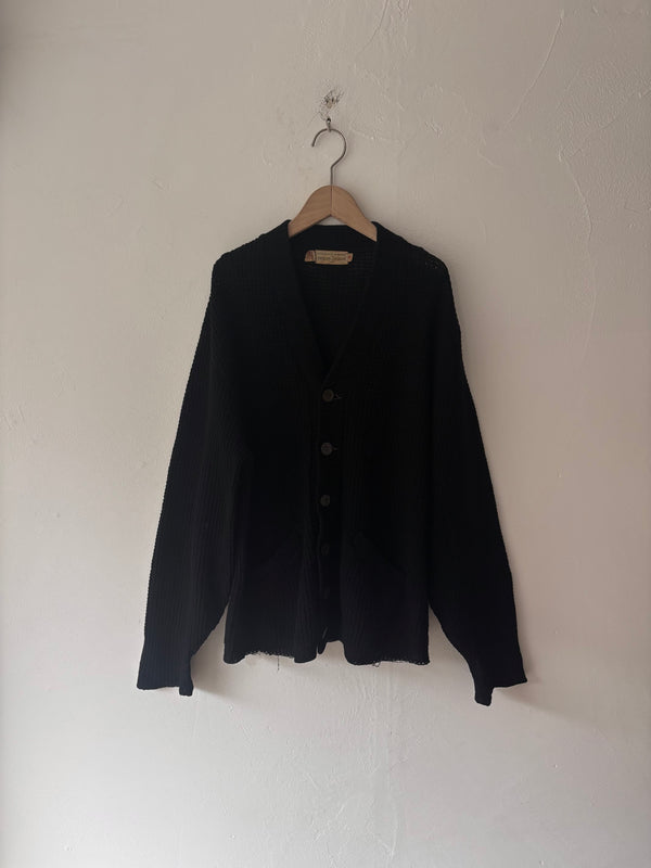 60's Black Knit Cardigan
