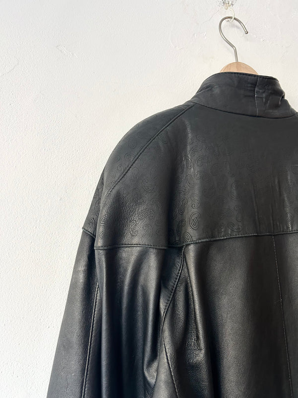 90's Black soft lether jacket.