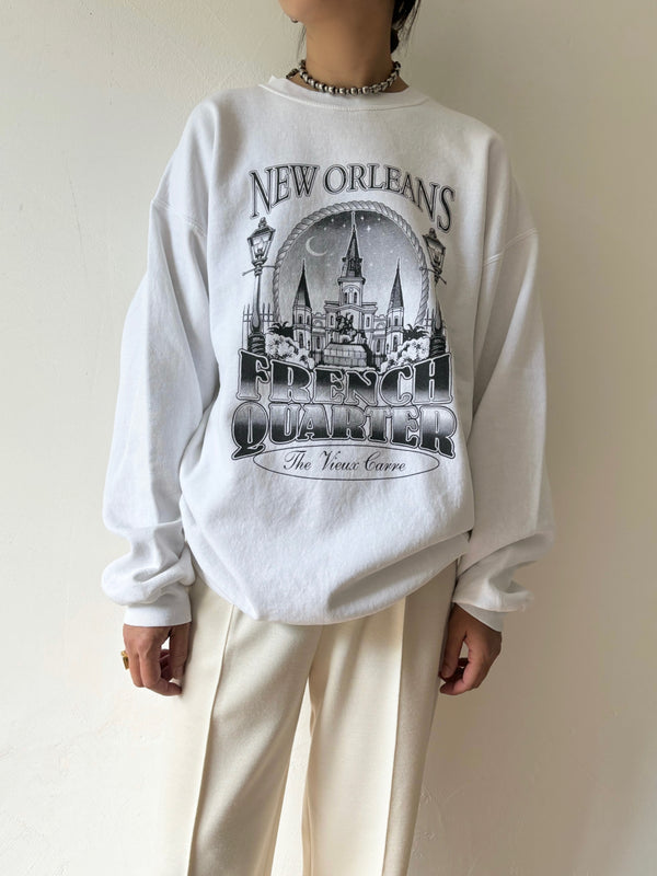 90's New Orleans White Sweat.