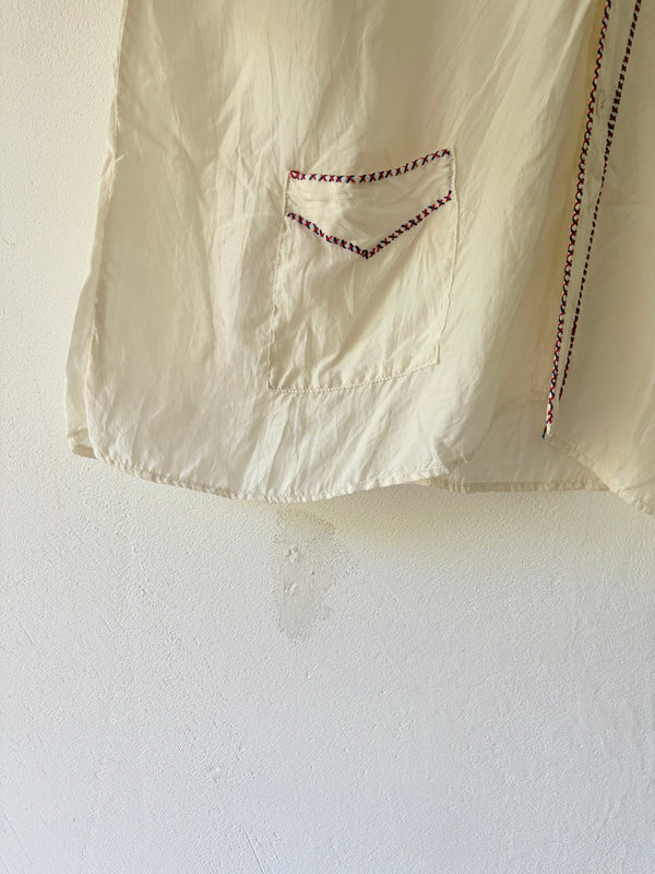 Vintage Needlework Silk Blouse