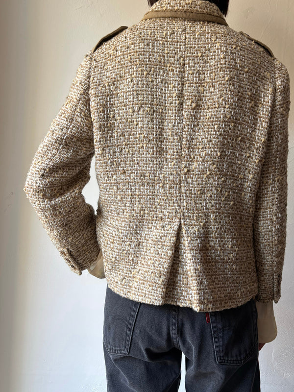 MIUMIU Beige tweed jacket.