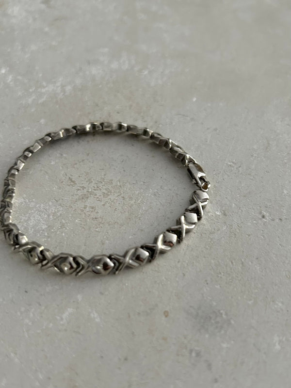 Vintage NEWYORK cross bracelet silver925.