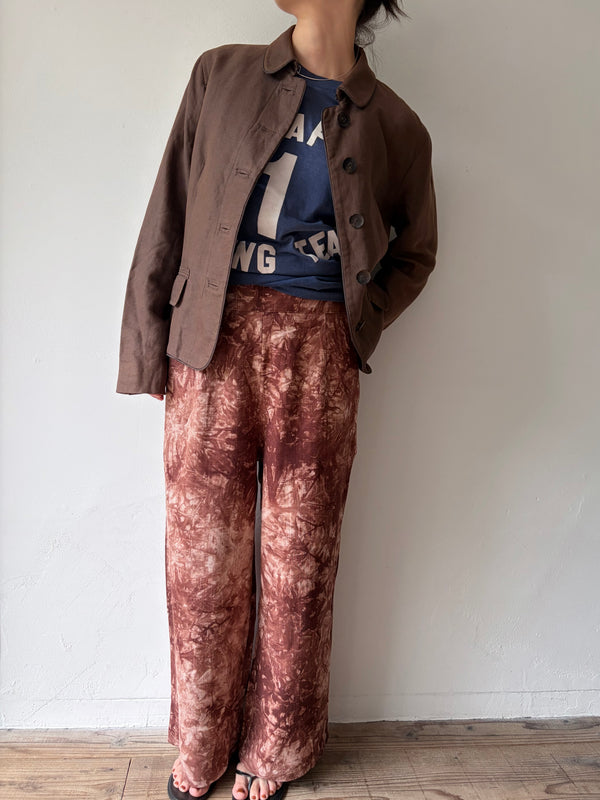 Max Mara Brown Cotton Linen Jacket.