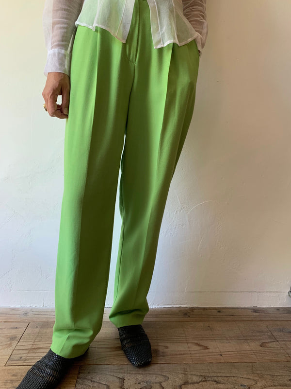 80's bright green pants.