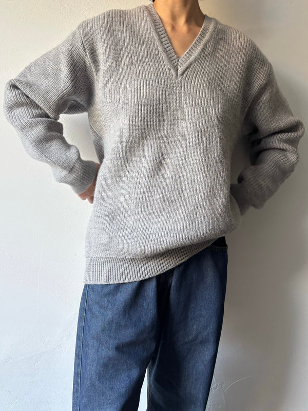 Saint James heather grey knit.