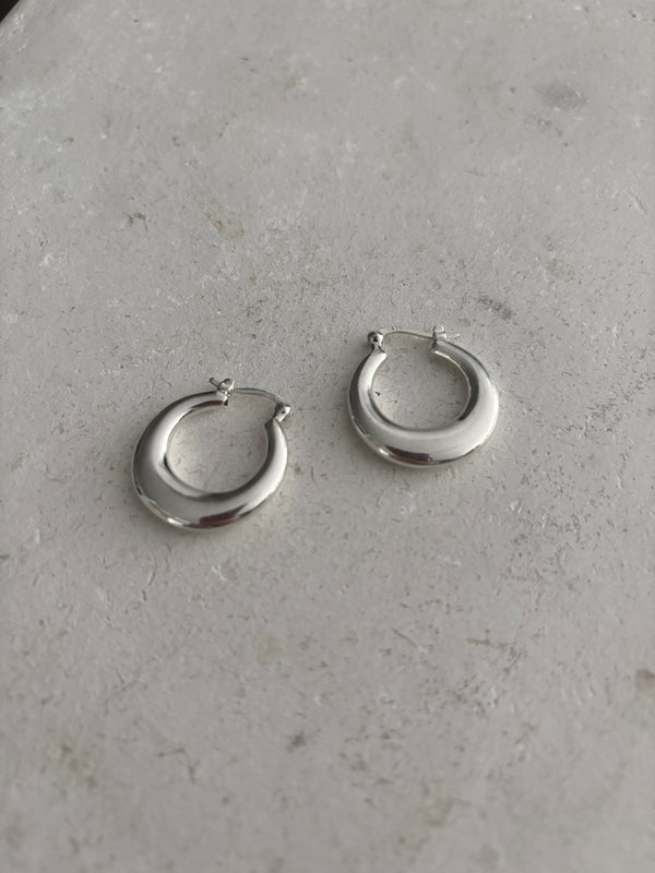 Vintage Hoop Earrings silver 925.
