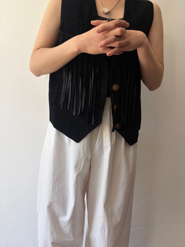 70's-80's Black Fringe Vest