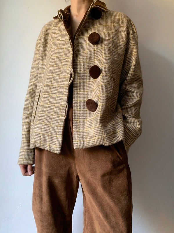 60'-70's Velor Collar Jacket