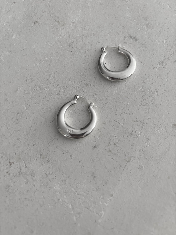 Vintage Hoop Earrings silver 925.