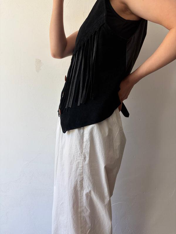 70's-80's Black Fringe Vest