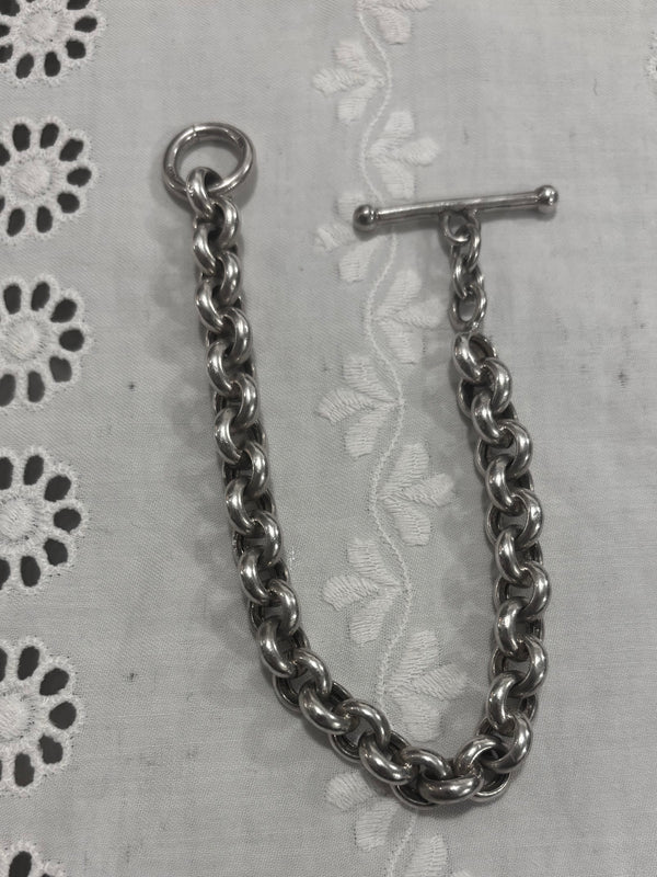 Vintage Rollo Chain Bracelet Silver925.ITALY.