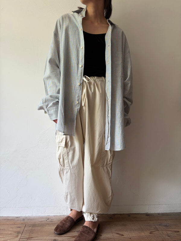 DKNY Cotton Linen Striped Shirt